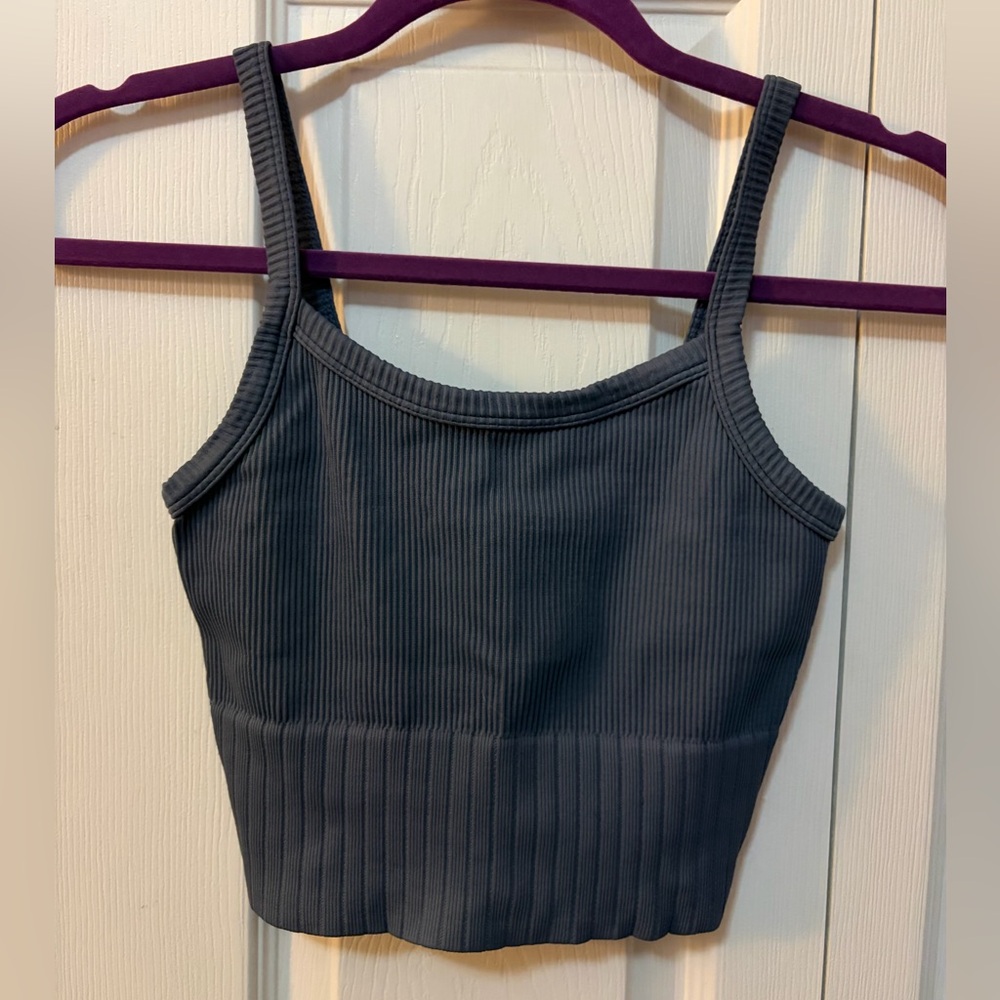 Nikibiki Dark Blue Ribbed Tank Top